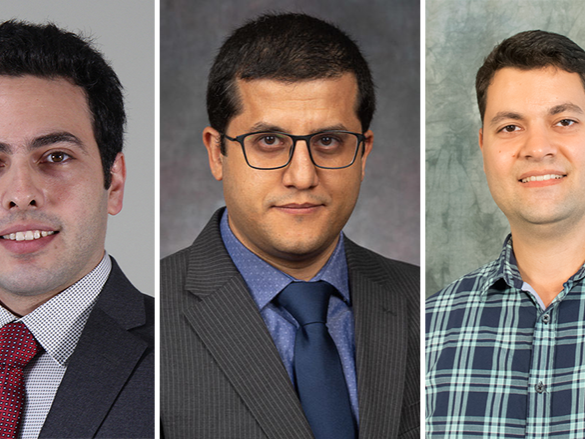 Headshots of Ashkan Negahban, Omar Ashour, and Sabahattin Gokhan Ozden